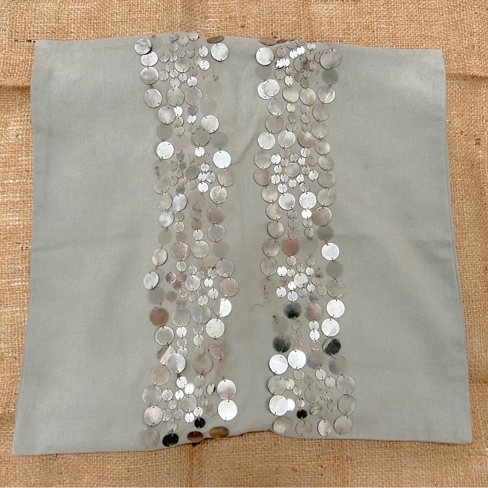 🌿 🌟🌸West Elm sequined gray pillow sham 🌸🌟